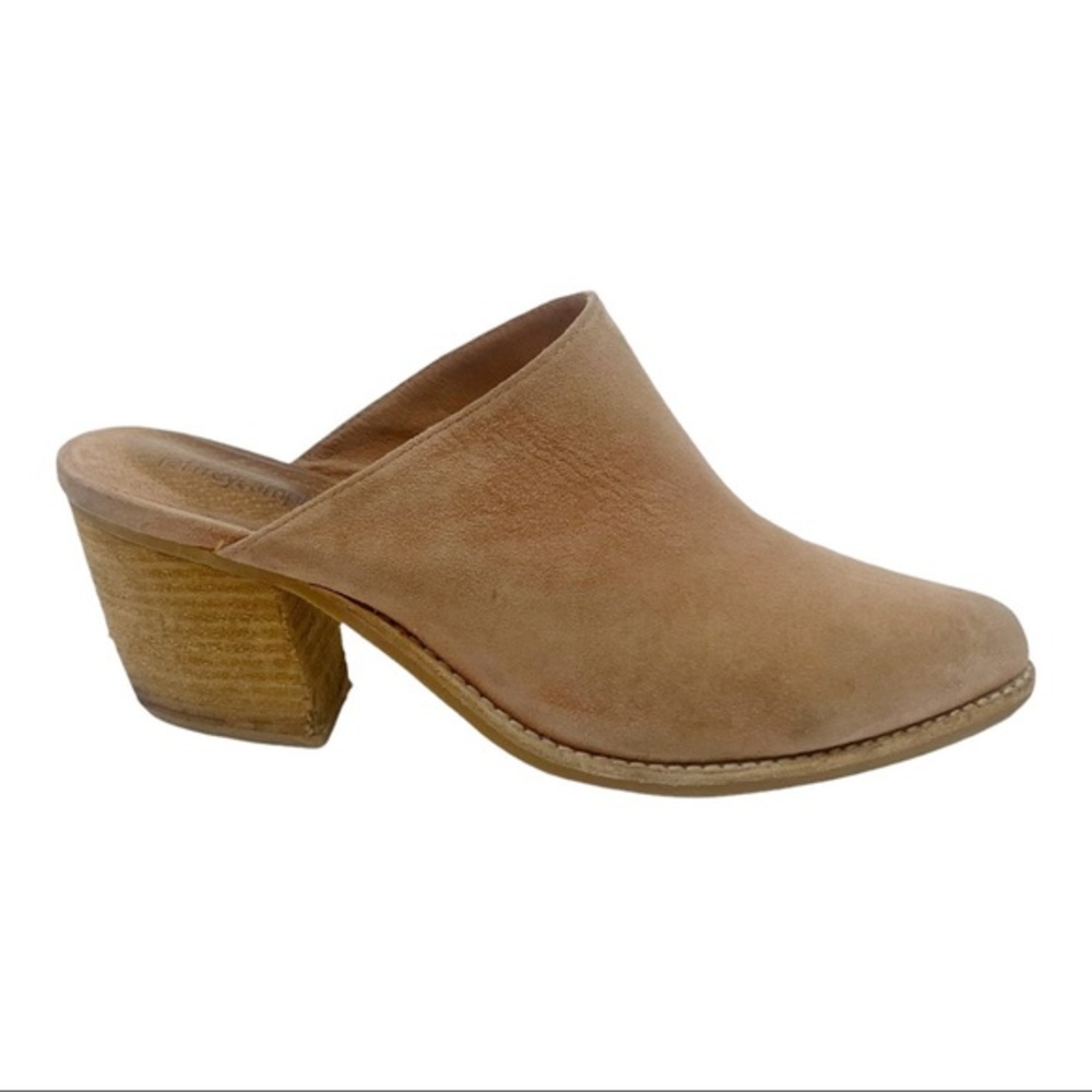 Jeffrey Campbell Favela 2 Suede Block Heel Mules Clogs Dusky Pink Size 9.5